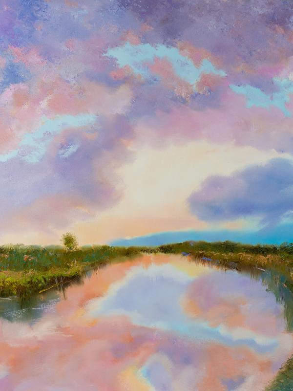 Sky reflection, Oil on canvas 100x130