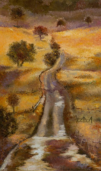 The path under horizon, Oil on canvas 100x60